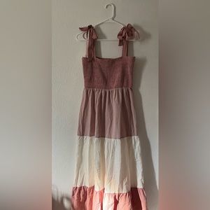 MULTI-COLORED PINK SHEIN SUMMER DRESS